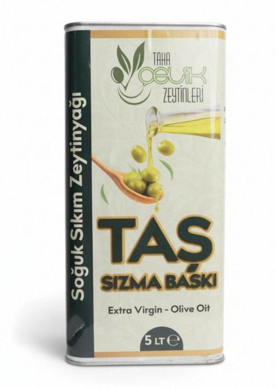 Taş Baskı Soğuk Sıkım Zeytinyağı 5 Lt. Taş Baskı Soğuk Sıkım Zeytinyağı 5 Lt.